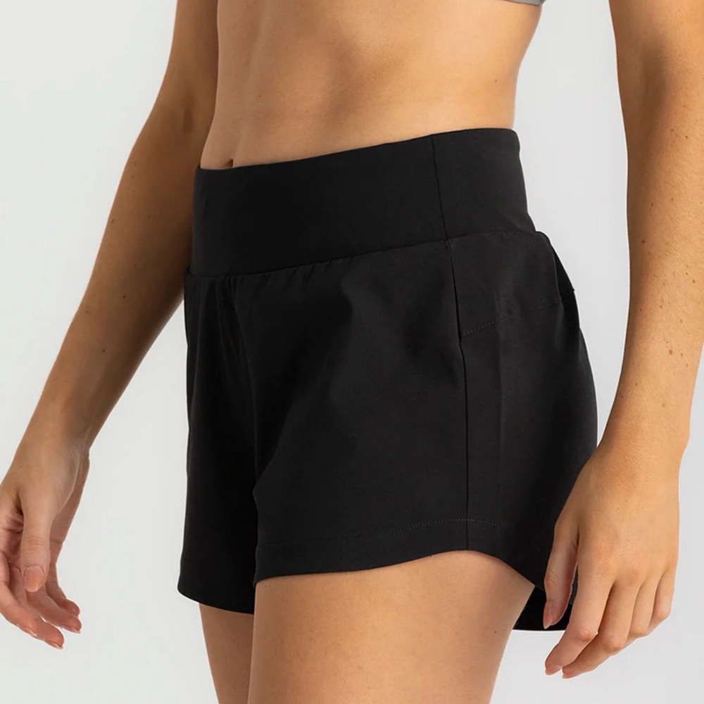 Free Fly Apparel Black Active Breeze High-Rise Performance Shorts